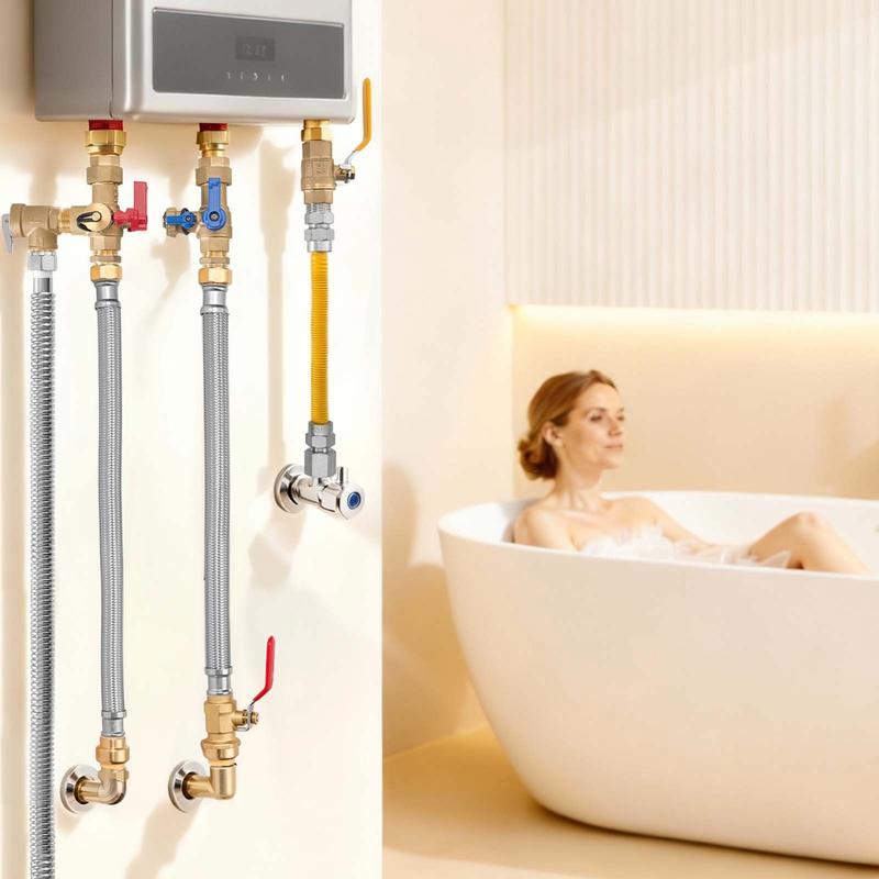Water Heater Kit, Push-Fit Val - Braided Line บทวิจารณ์และราคา