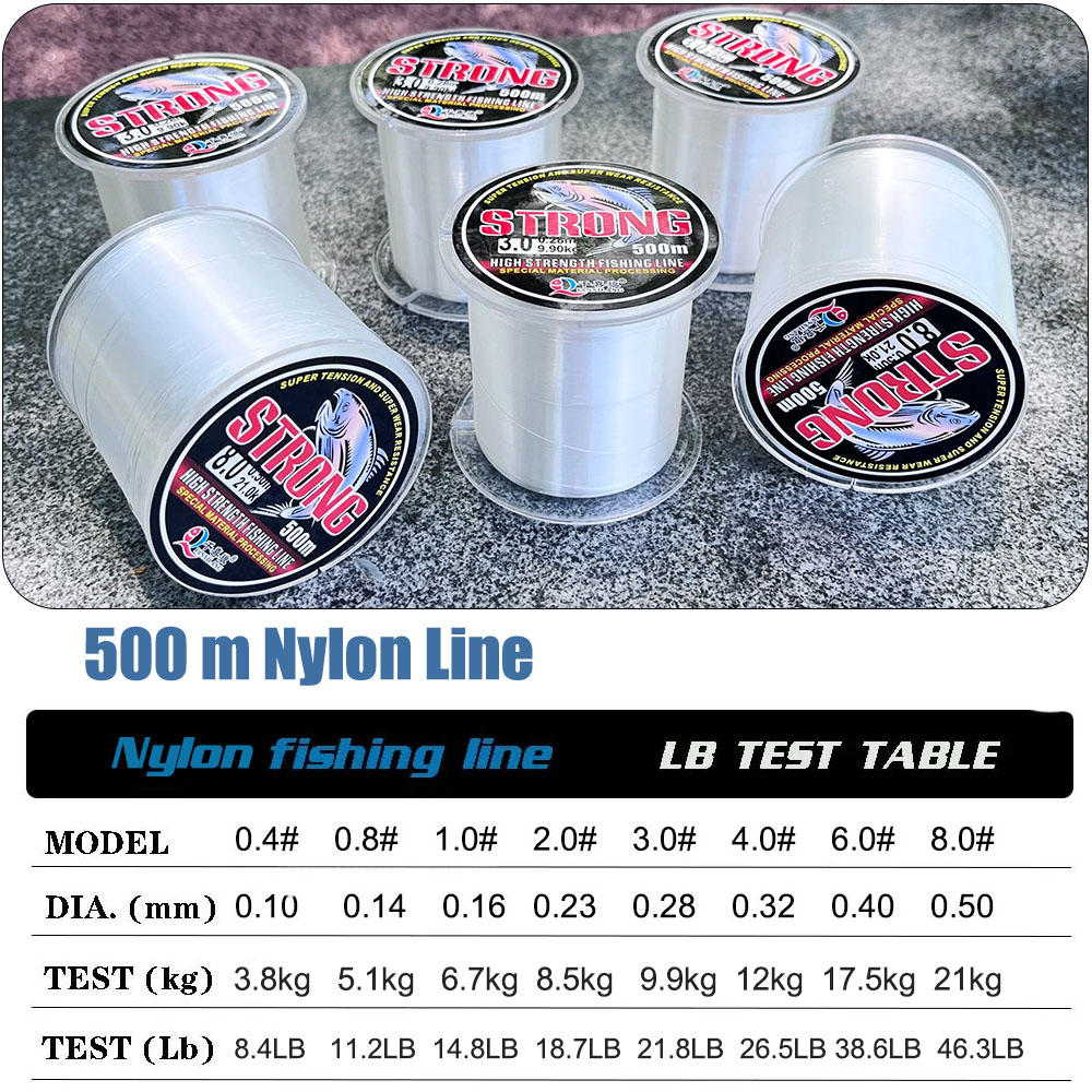 Limnoid 500m Nylon Fishing Lin - Fluorocarbon Line บทวิจารณ์และราคา