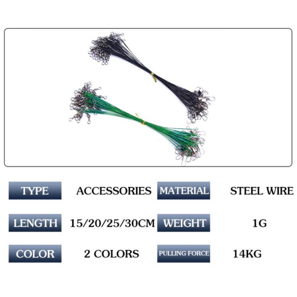 10pcs/lot Anti Bite Steel Fish - Leader Line บทวิจารณ์และราคา