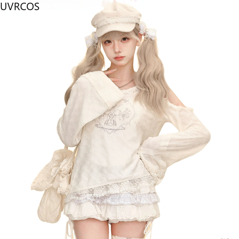Kawaii Sweet Lolita Style Skir - Fly Line บทวิจารณ์และราคา