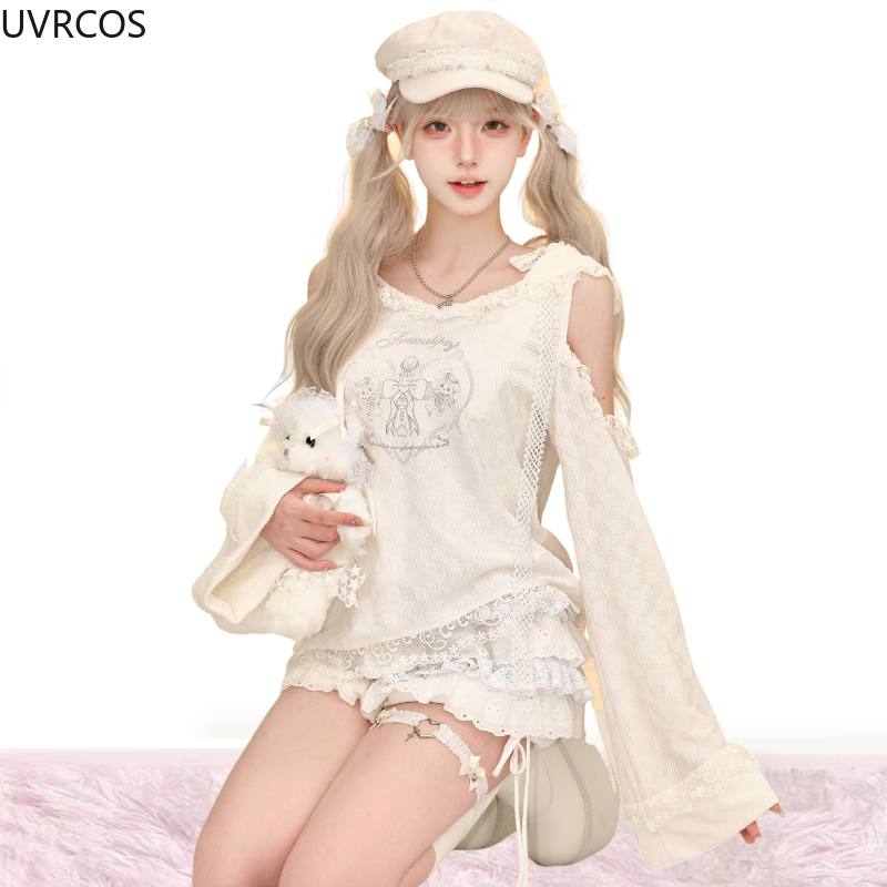 Kawaii Sweet Lolita Style Skir - Fly Line บทวิจารณ์และราคา