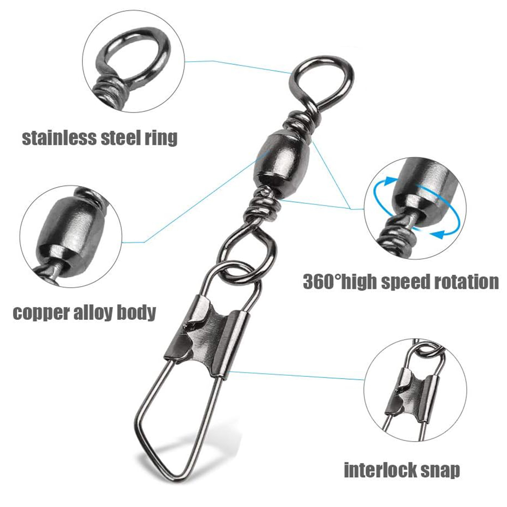 50Pcs Stainless Steel Snap Swi - Freshwater Line บทวิจารณ์และราคา