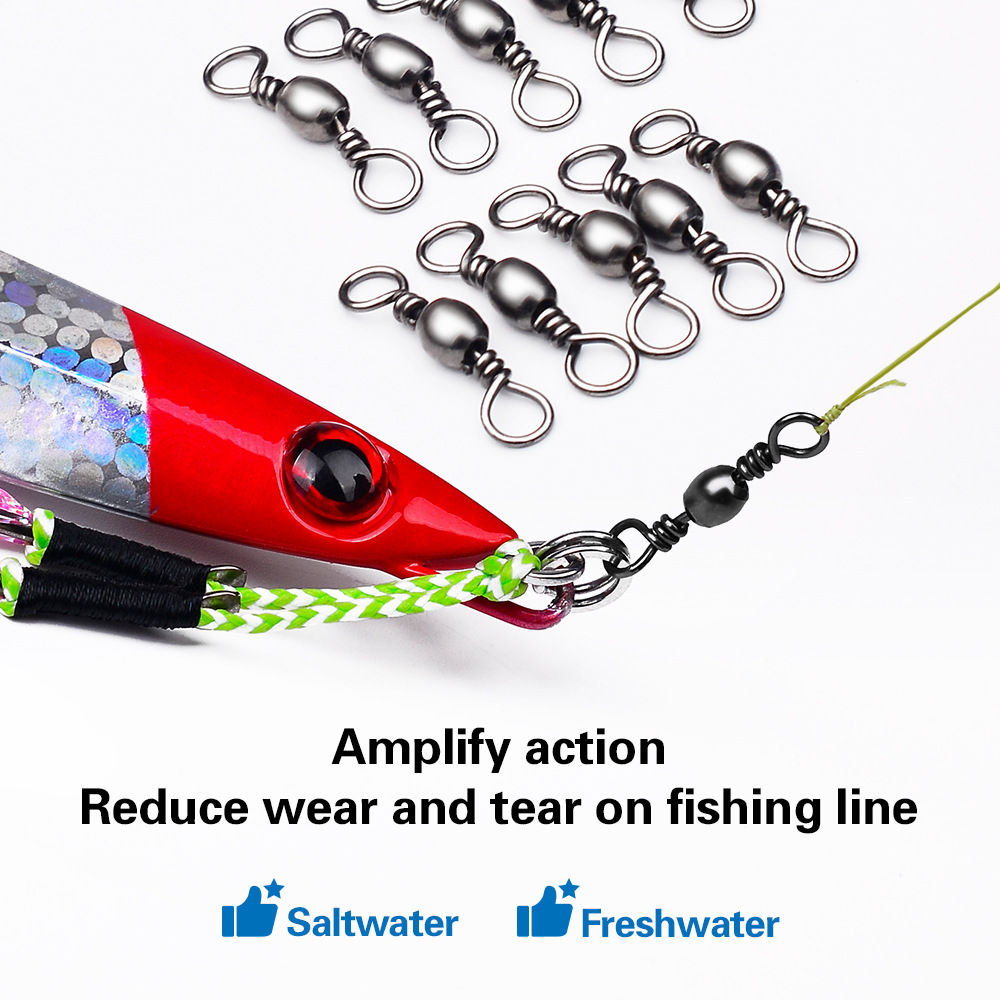100Pcs Fishing Swivels Connect - Freshwater Line บทวิจารณ์และราคา