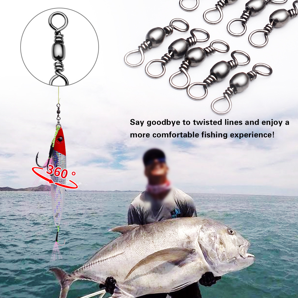 100Pcs Fishing Swivels Connect - Freshwater Line บทวิจารณ์และราคา