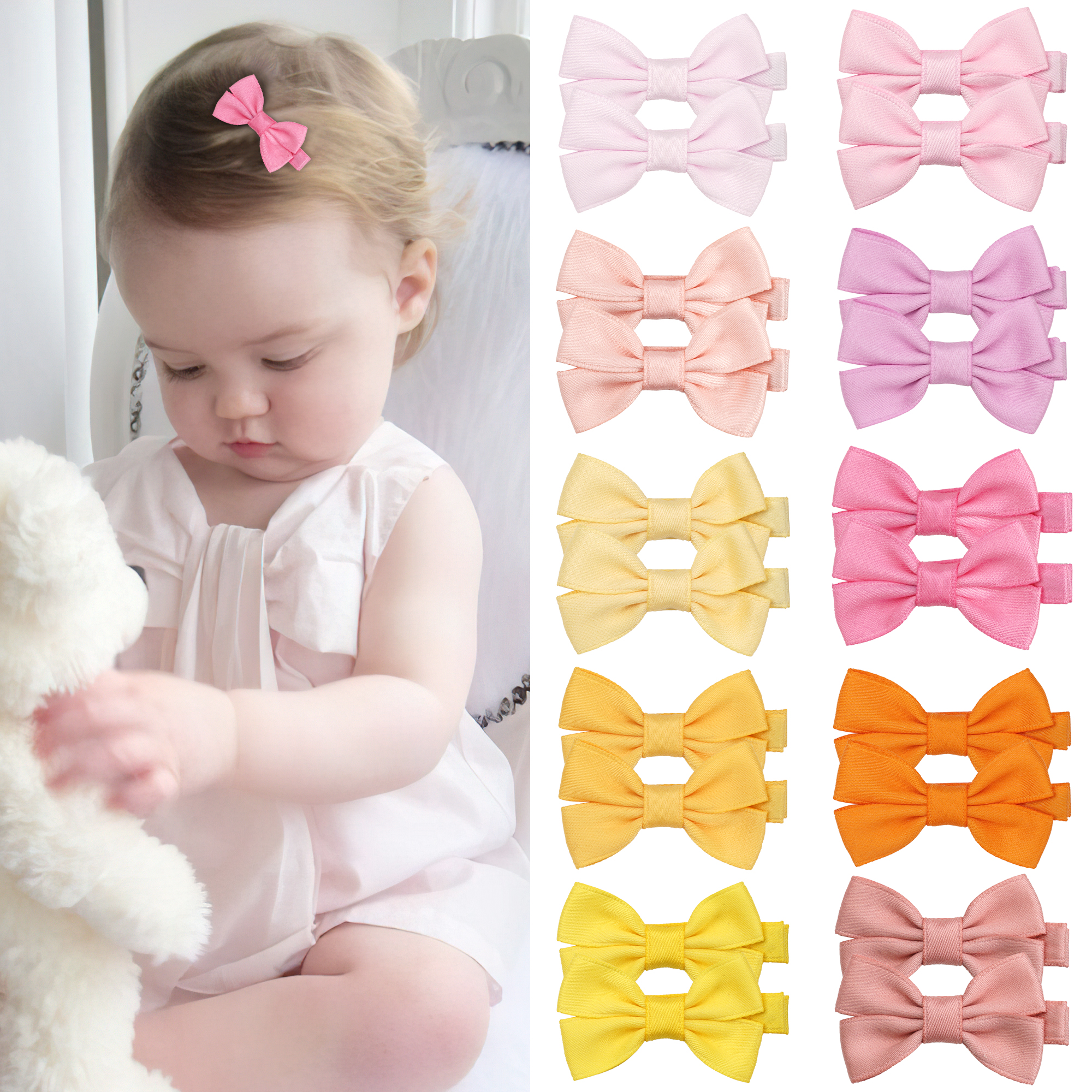 12/20 Pcs 2Inch Baby Hair Bows - Tippet Line บทวิจารณ์และราคา