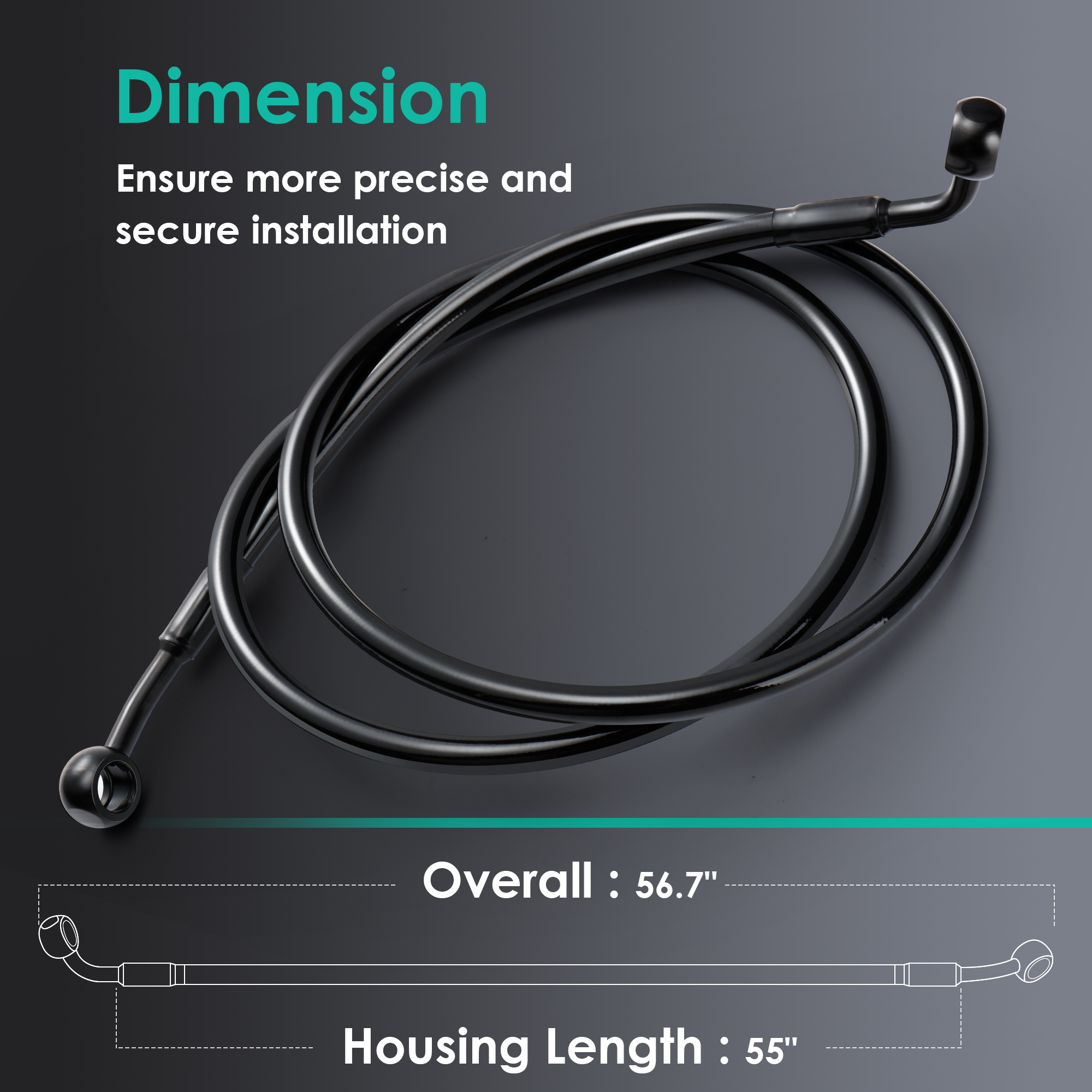 140/145/150CM Front Brake Line - Braided Line บทวิจารณ์และราคา