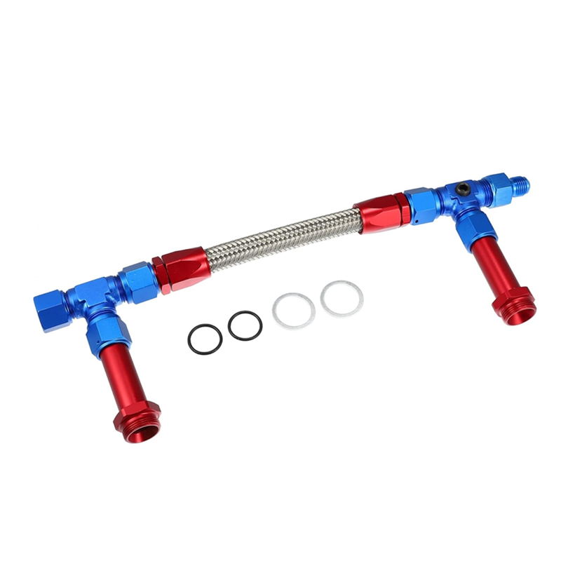 8AN Dual Feed Fuel Line To 7/8 - Braided Line บทวิจารณ์และราคา