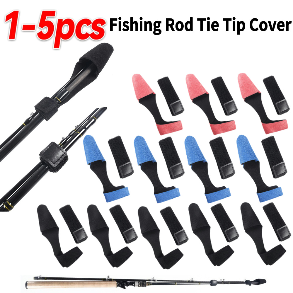1-5PCS Fishing Rod Tie Tip Cov - Fishing Line Box บทวิจารณ์และราคา