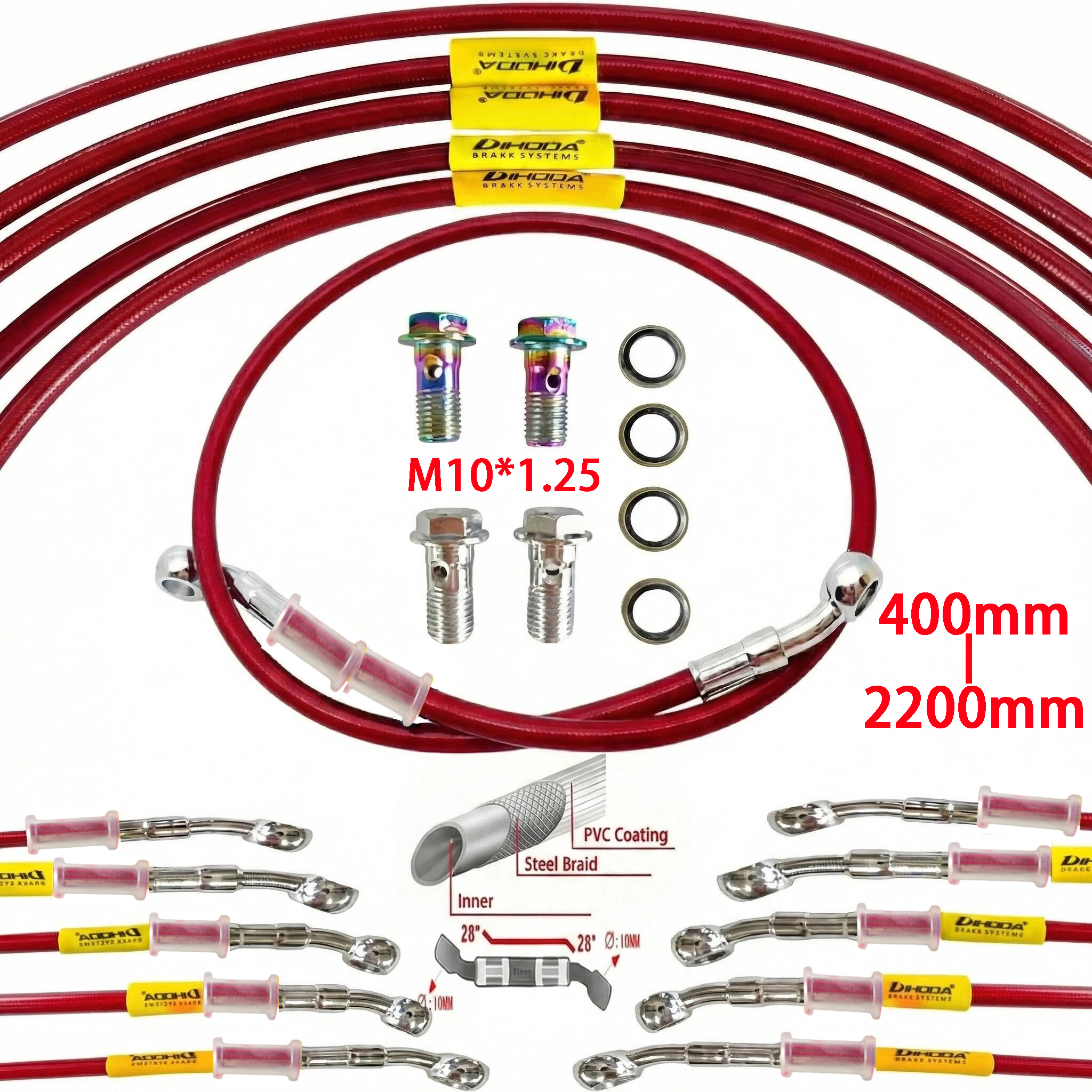Universal 400-2400mm Motorcycl - Braided Line บทวิจารณ์และราคา