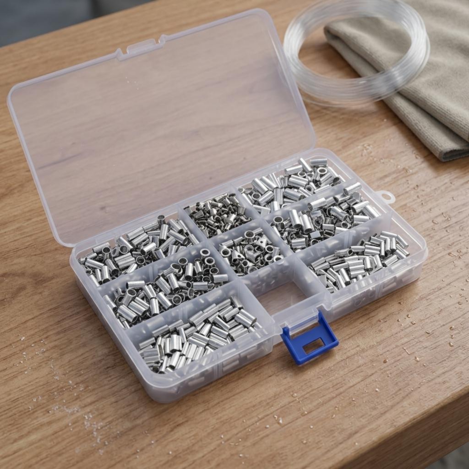 600 Pieces Fishing Line Crimp  - Leader Line บทวิจารณ์และราคา