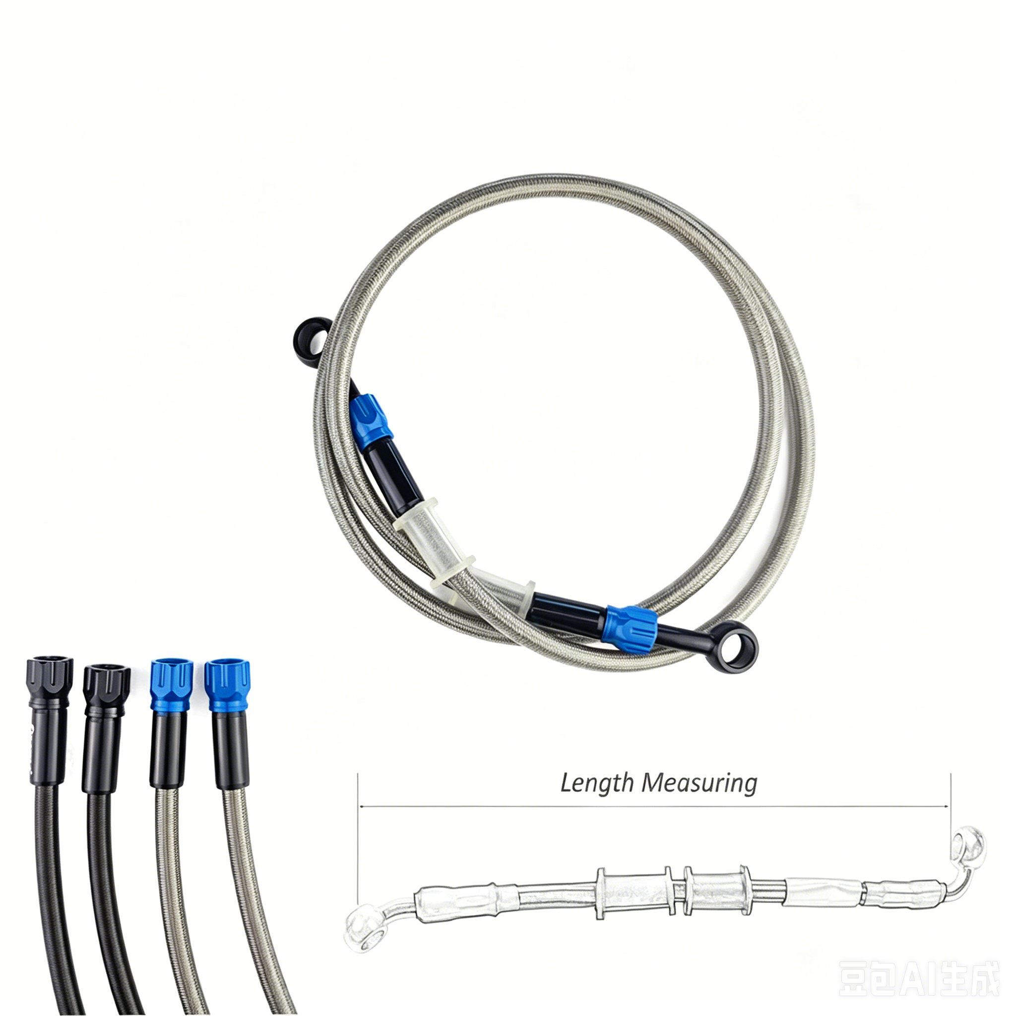 Motorcycle Brake Hose AN3 Brai - Braided Line บทวิจารณ์และราคา