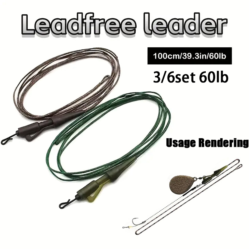 3/6pc CarpCarp Fishing Line Re - Leader Line บทวิจารณ์และราคา