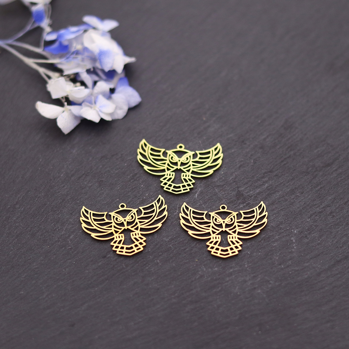 3pcs Owl Stainless Steel Charm - Fly Line บทวิจารณ์และราคา