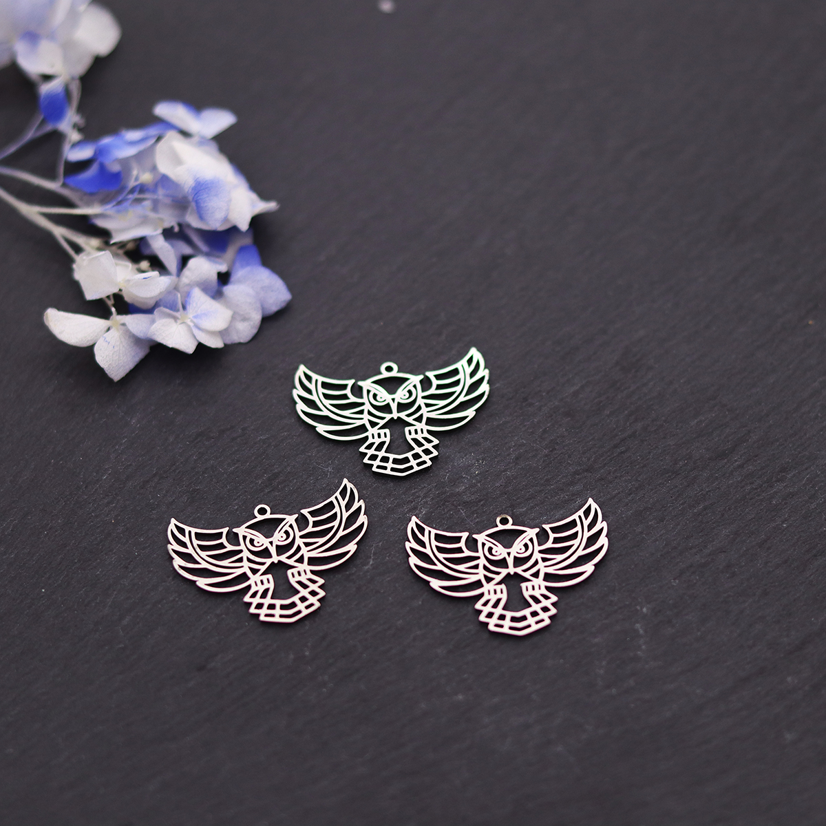 3pcs Owl Stainless Steel Charm - Fly Line บทวิจารณ์และราคา
