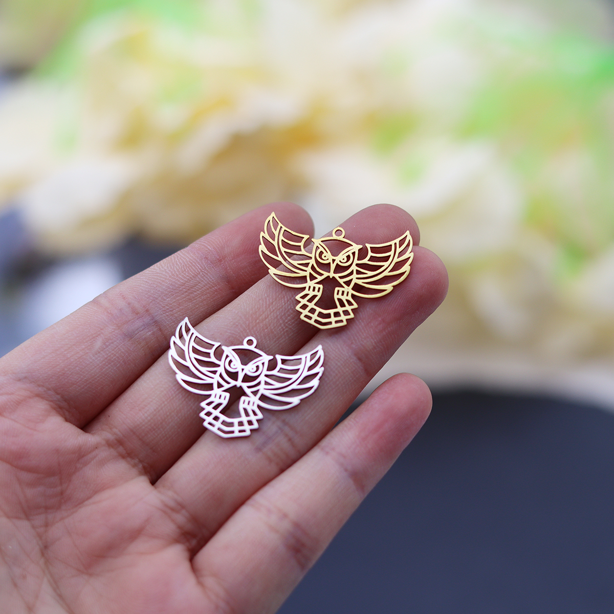 3pcs Owl Stainless Steel Charm - Fly Line บทวิจารณ์และราคา