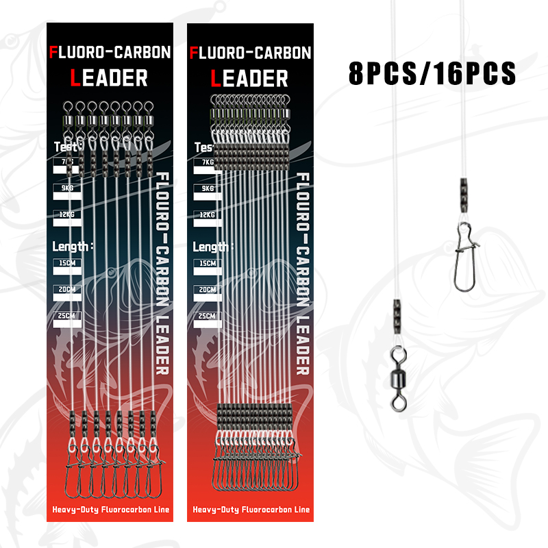 8/16pcs Fluorocarbon Wire Lead - Fluorocarbon Line บทวิจารณ์และราคา