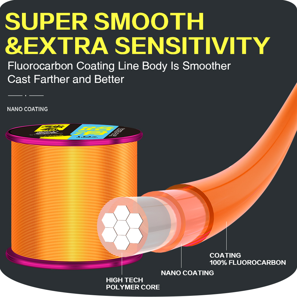 ZUKIBO 500m Fluorocarbon Coati - Fluorocarbon Line บทวิจารณ์และราคา