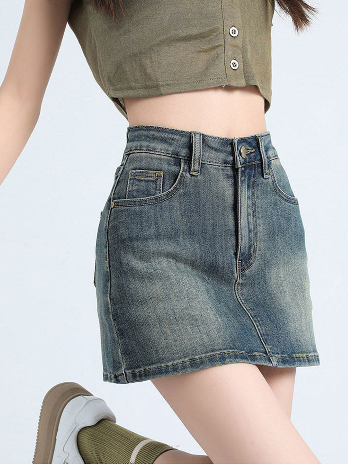 Women's Vintage Washed Denim S - Fly Line บทวิจารณ์และราคา