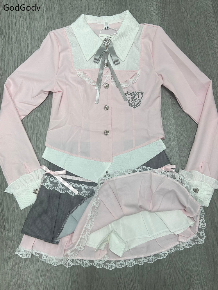 Spring Y2K Princess Outfits Wo - Fly Line บทวิจารณ์และราคา